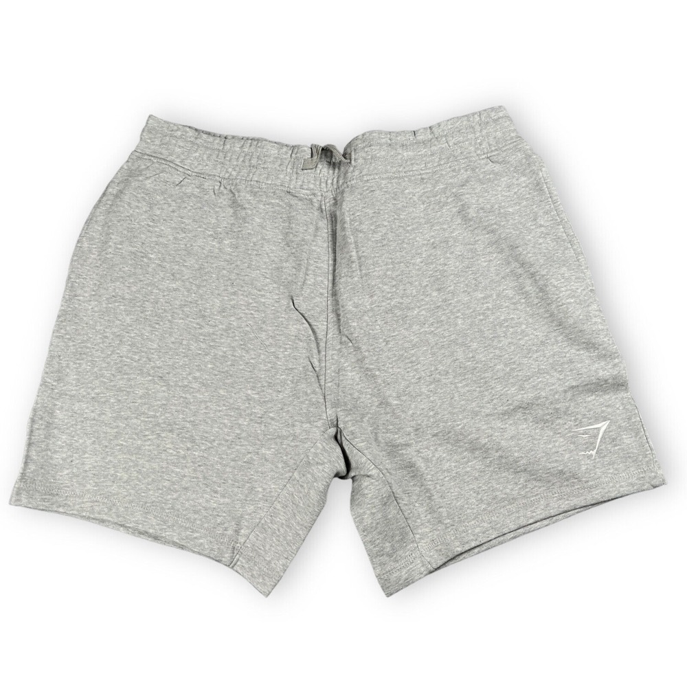 Gymshark Shorts Mens XXXL Grey Logo 7" Slim Fit Crest Pocket Workout Gym relax